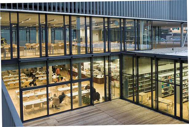 View into the library