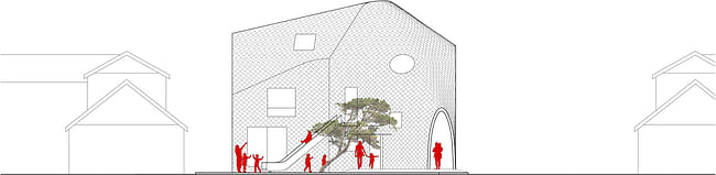 Clover House, elevation. Image courtesy of MAD.