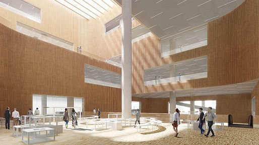 Exhibition space on floor 3. Image: Schmidt Hammer Lassen Architects.