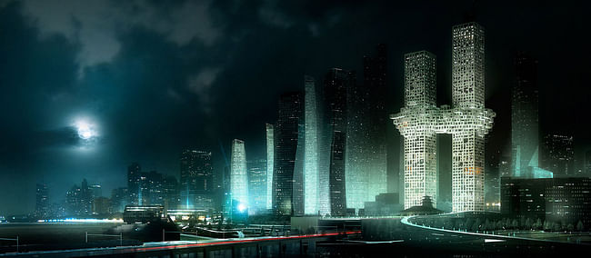 The Cloud is located at the entrance to the Dreamhub master plan (Image: Luxigon/MVRDV)