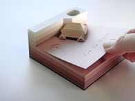 Excavate the hidden architecture models inside these unique note pads 