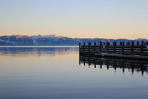 Across the lake