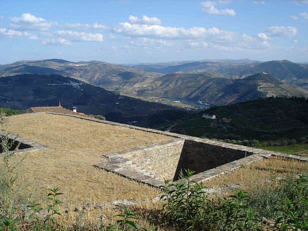 View from above to the river