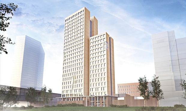 A rendering of the proposed tower. Credit: Rüdiger Lainer and Partner via the Guardian