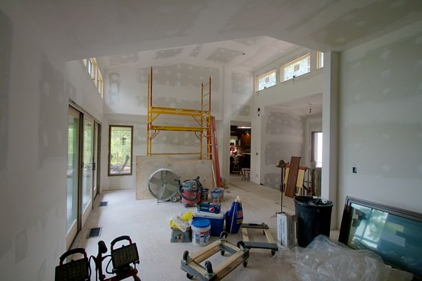 Great Room during construction