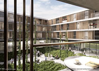 Dorm and nursing home by GWJ Architektur (3rd Prize)