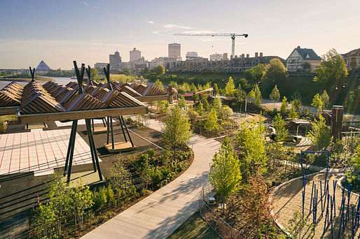 ASLA 2024 Professional Awards General Design Honor Award Tom Lee Park redevelopment project, Memphis, Tennessee from SCAPE and Studio Gang. Image: © Ty Cole