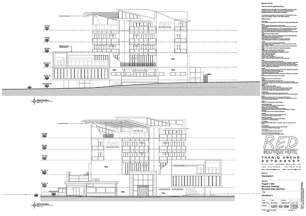 1207-02-008 - M.I.P - Boutique Hotel - Elevations 1 - 2