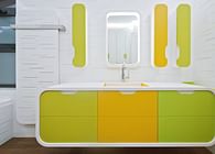  HI-MACS® brings a splash of colour to the bathroom