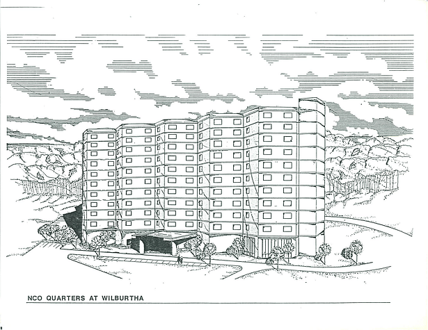 Hand Rendering of Non Commissioned Officer Housing for New Jersey State Police. 