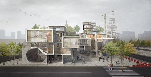 London Affordable Housing Challenge 1st Prize: 'Beyond the Shell' by Lianjie Wu.