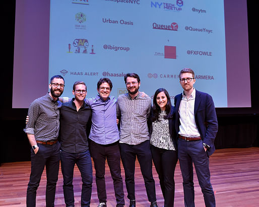 The winners with Blank Space co-founders Francesca Giuliani and Matthew Hoffman, photographed at NYC's Skirball Center. Photo: Craig Williston/QoolFoto.