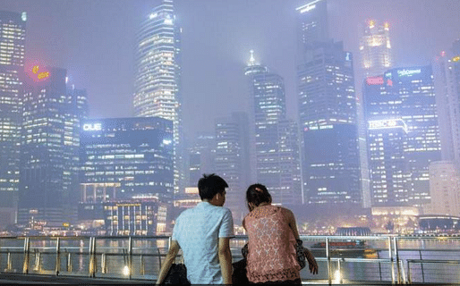 The pollution in Singapore is caused by deforestation in Indonesia, a good example of how ecological issues transcend the borders of nation-states. Via: Al Jazeera America