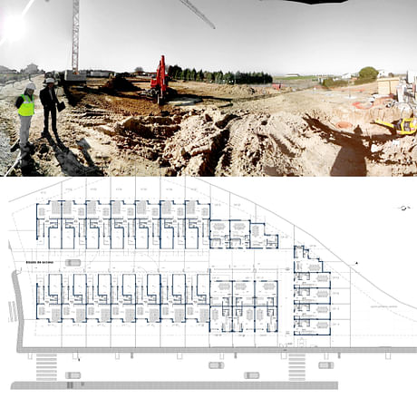 GEA Architects started the construction works for 14 individual houses and 14 offices in Toledo, Spain.