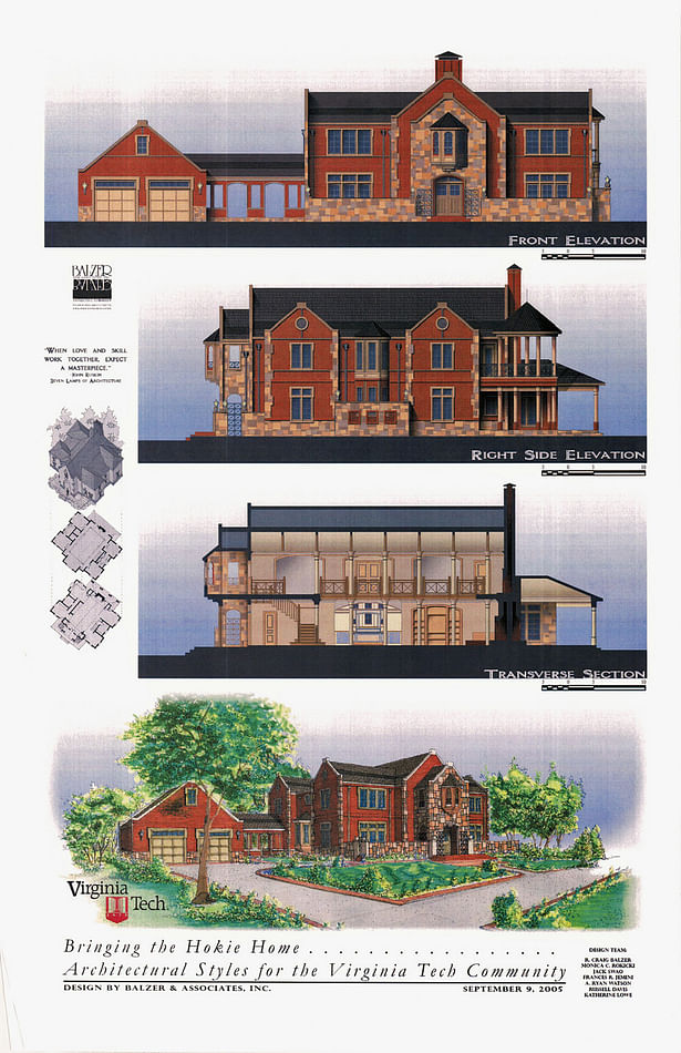 Stonehaven Elevations - Virginia Tech Inspired Homes 