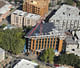 Aerial view of the building under construction