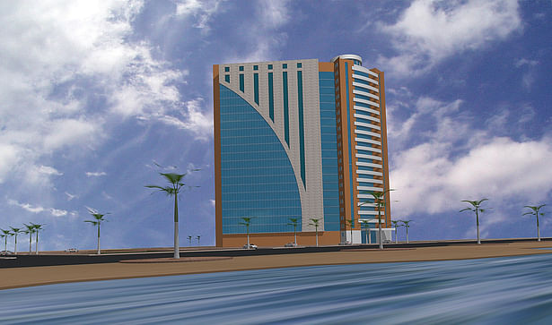 School final project five stars hotel 3d view