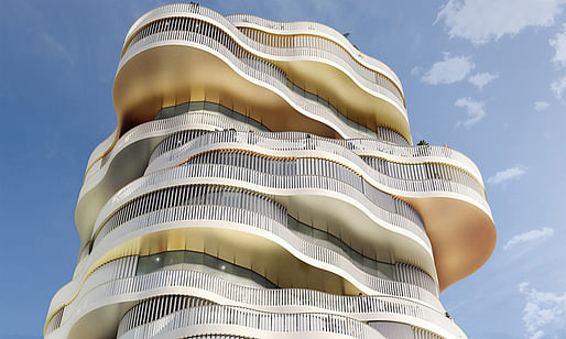 Les Jardin de la Lironde residential tower by Farshid Moussavi Architecture
