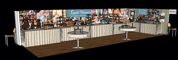 SketchUp Rendering of booth 