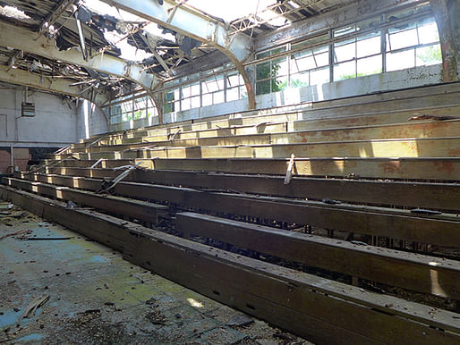 View of the gymnasium at the old Sabine High School in Many, Louisiana, one of several facilities that could be impacted by the study.Photo courtesy of Laura Blokker.