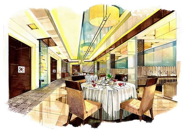Chinese restaurant rendering