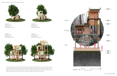 Currently working on a design for a tree house. The approach is to create a module that is adaptable in response to their surrounding environment.