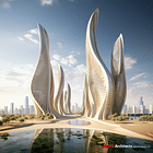 Futuristic city in the Saudi Arabian desert by VHLArchitecs