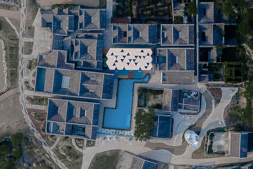Aerial view of the restored Dafang village in China. All images courtesy of NEXT architects.