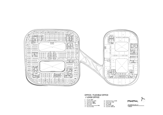 3rd floor plan. Image: Zaha Hadid Architects