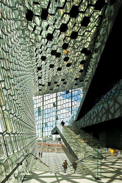 Harpa Concert Hall and Conference Centre by Henning Larsen in collaboration with Studio Olafur Eliasson and Batteriid Architects. Photo: Nic Lehoux.