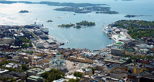 Aerial view of Helsinki
