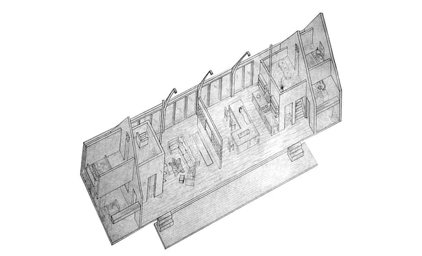 Hand Drafted Axonometric