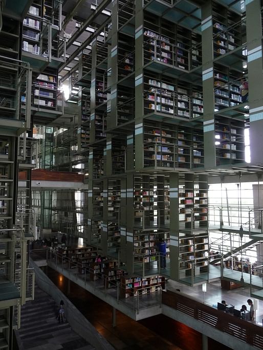 Vasconcelos library completed in 2006 by the architect Alberto Kalach via Alec Perkins