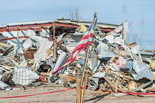 A destroyed home in Mayfield, KY on December 14th, 2021. Image courtesy Wikimedia Commons/State Farm