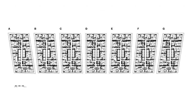 M City Phase 1, Floor Plates Drawing © CORE Architects
