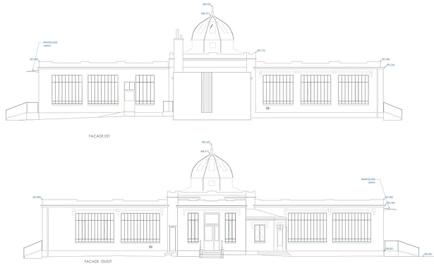 Plan of the facades section © Atelier Aconcept 