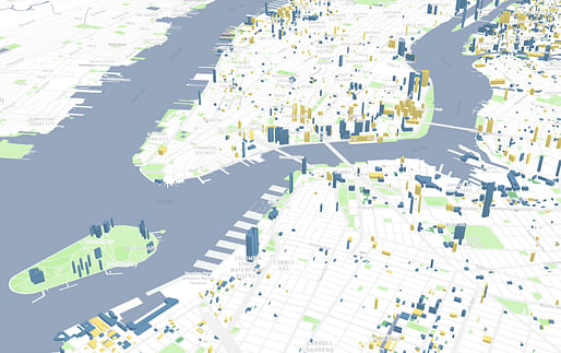 Screenshot of KPFui's interactive web app Spotless, allowing users to 'explore a large range of potential redevelopment scenarios by deciding what amount of parking lots get redeveloped, and what they get redeveloped as.' Image courtesy KPFui.