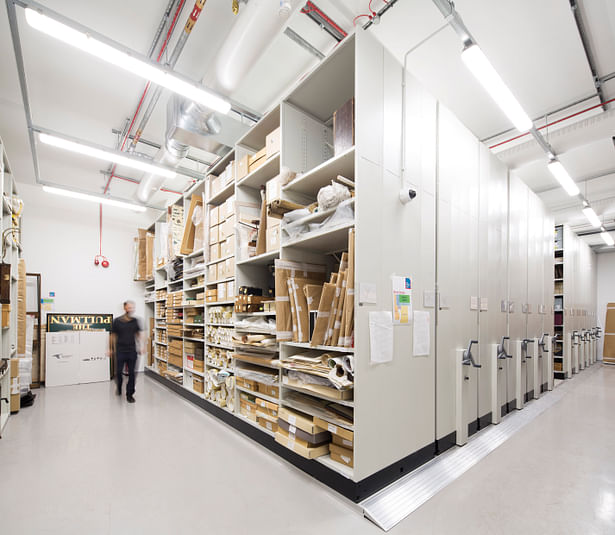Climate-controlled collection room within the new Royal Greenwich Heritage Trust archive