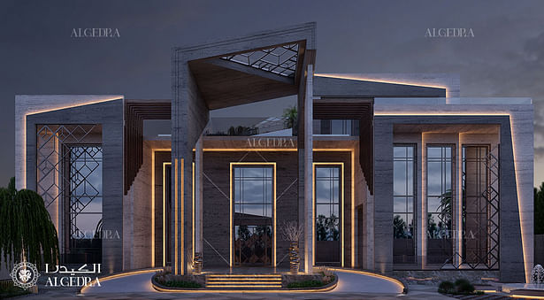 Luxury villa facade design 