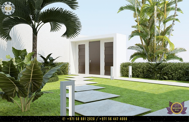 Contemporary Villa Landscape Design in Dubai