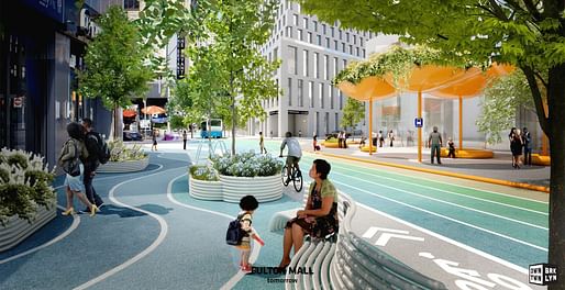 Fulton Mall reimagined. Image courtesy of Downtown Brooklyn Partnership