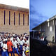 Night/ day view of the Kimisagara Football for Hope Center. Location: Kigali, Rwanda. Credit: Killian Doherty