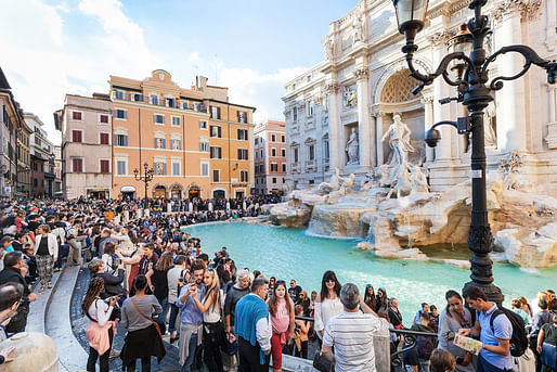 Crowds near the Trevi Fountain. Image courtesy of Italy Magazine