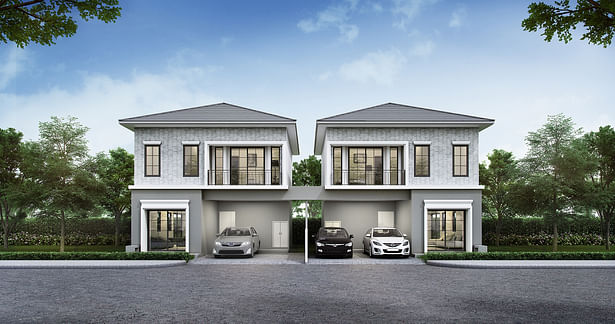 Duplex Housing - Exterior Perspective