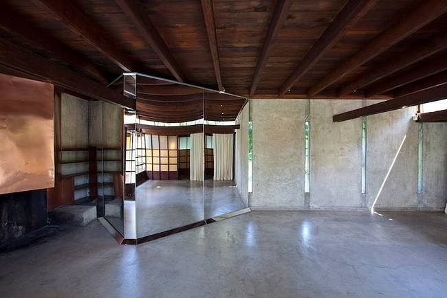 Inside the MAK Center for Art and Architecture at the Schindler House. Photo via Facebook.