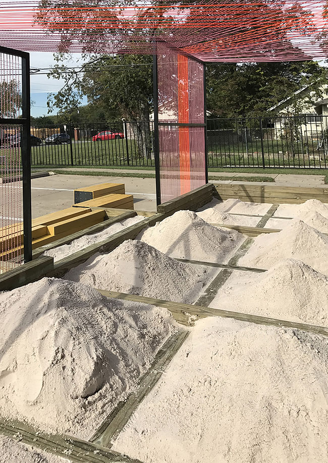 SANDBOXING in Dallas, TX by DSGN AGNC (Quilian Riano, Designer), New Cities Future Ruins (Gavin Kroeber, Curator), Ash Studio (Fabrication)