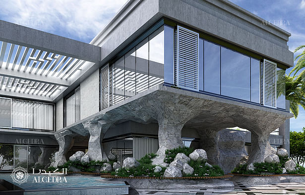 Contemporary luxury villa exterior 