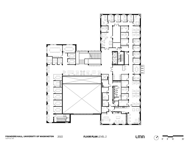 Level 2 floor plan. Image credit: LMN Architects