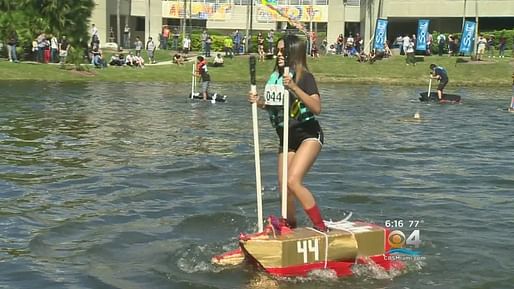 FIU student "Walking on Water"