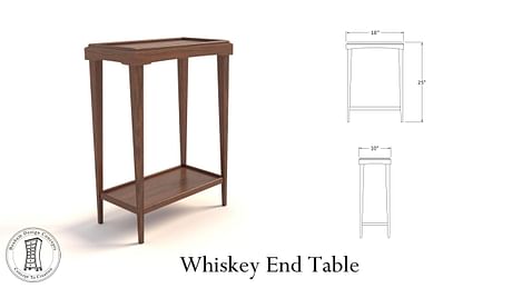 Whiskey End Table Design Ready For Fabrication